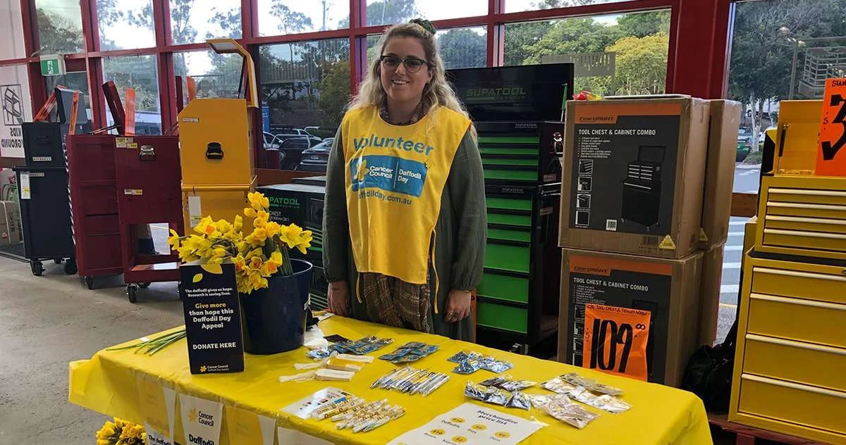 MCG Legal supporting Daffodil Day 2019 at Bunnings Southport